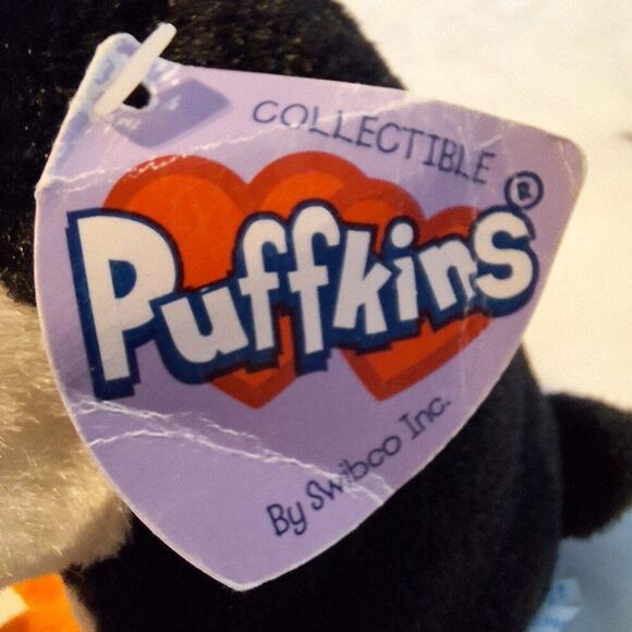 Vintage Swibco PUFFKINS, Lot of 3 Flo Flamingo, Puddles Duck, Poppins Penguin - Picture 12 of 15